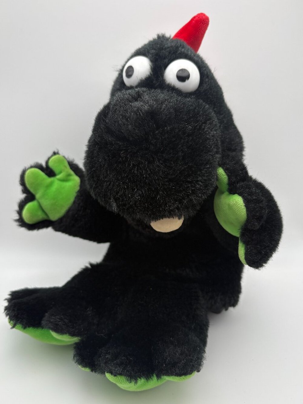 Gund Black Dragon Plush Hand Puppet Stuffie 12in Vintage (SKU: 795TO)